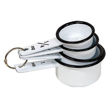 Black Rim Enamel Measuring Cups - The Fox Decor